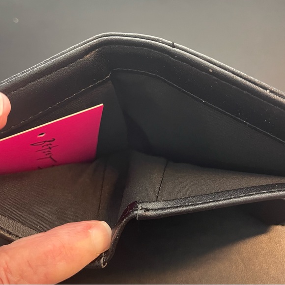 Betsey Johnson Black Wallet with Cocktail Embroidery - NWT - Picture 5 of 7